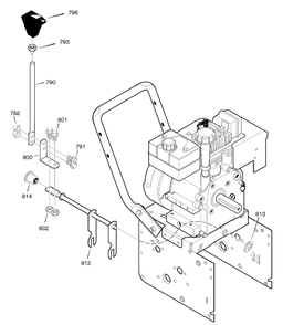 Shift Yoke Diagram and Parts List for 622505X0B 2004 Briggs and Stratton Snow Blower